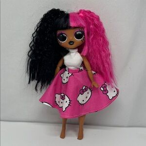 Black and Pink Lol Surprise Doll with Hello Kitty Dress
